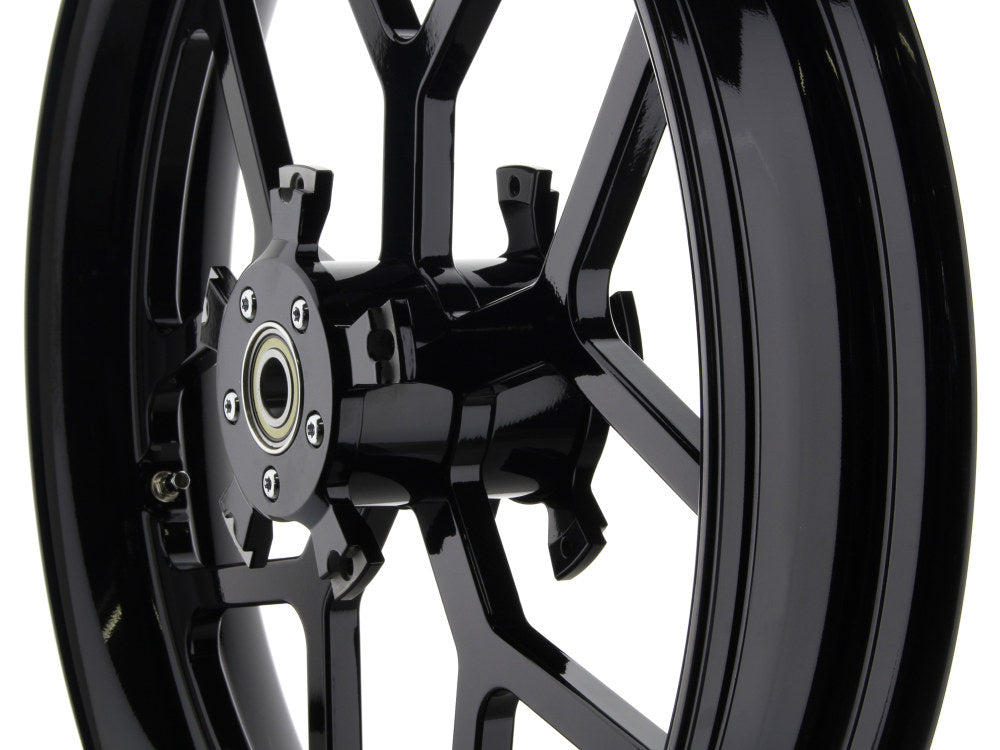 23in. X 3.75in. VRXE/Night Rod Replica Wheel – Gloss Black. Fits V-Rod 2008-2017.