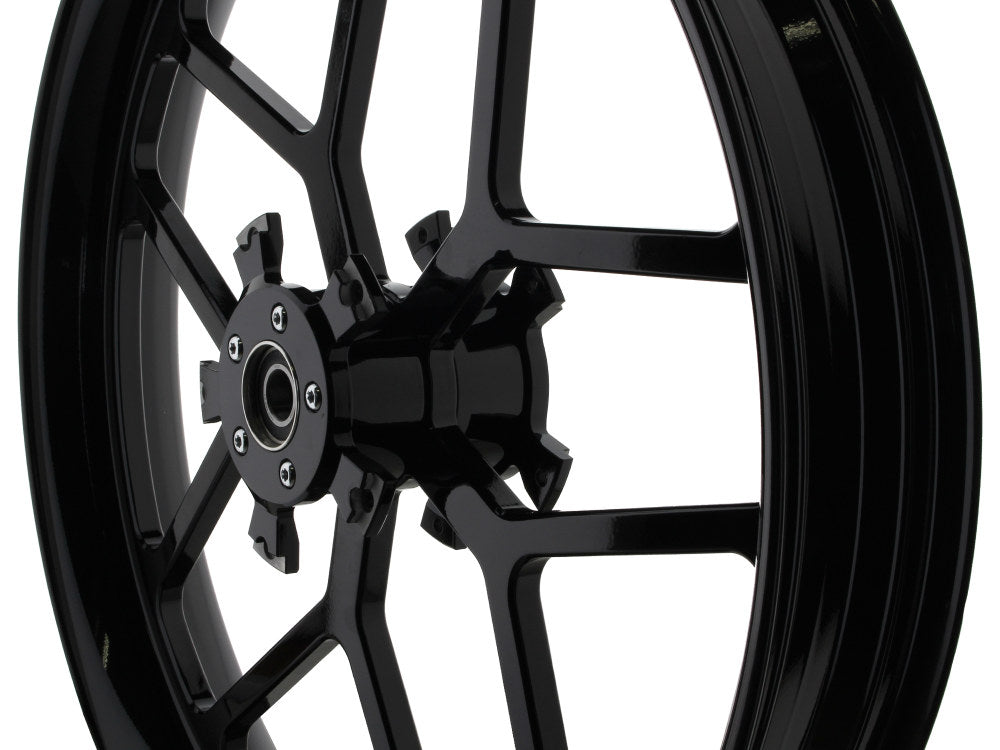 26in. X 3.75in. VRXE/Night Rod Replica Wheel – Gloss Black. Fits V-Rod 2008-2017.