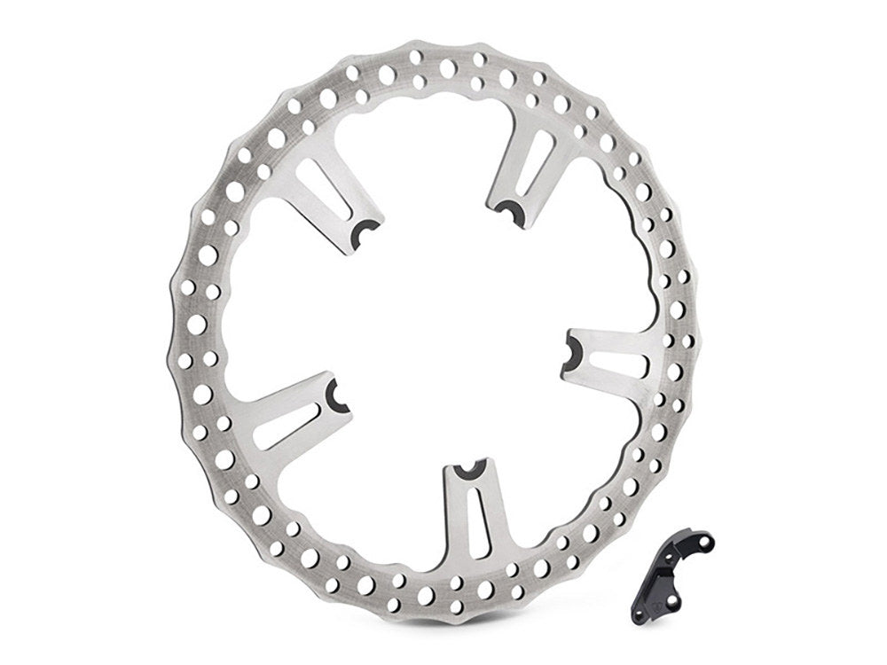 15in. Right Hand Front Jagged Big Brake Disc Rotor. Fits Dyna 2006-2017 with OEM Cast Wheel.