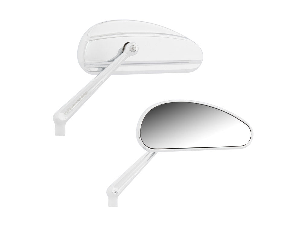DownDraft Mirrors – Chrome. Left and Right Set.