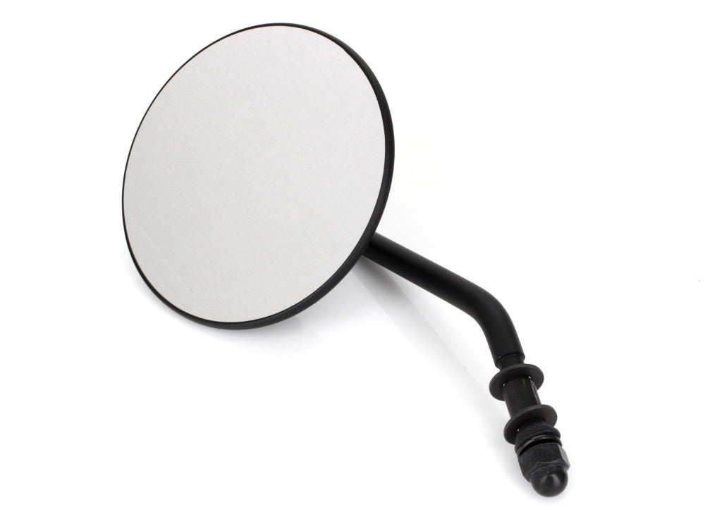 4in. Round Mirror with Short Stem – Black. Fits Left.