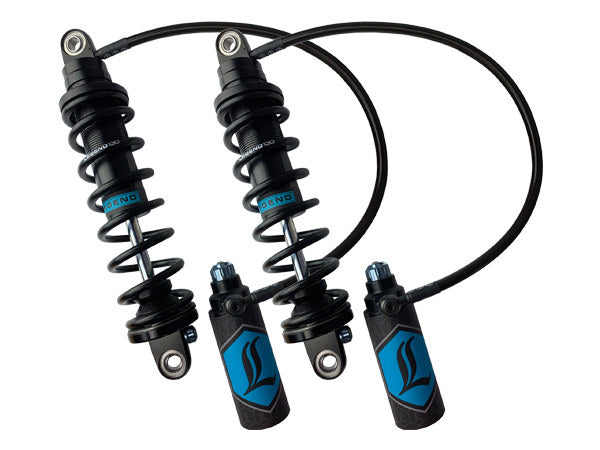 Revo ARC Remote Reservoir Suspension. 13in. Adjustable, Heavy Duty Spring Rate, Rear Shock Absorbers – Black. Fits Touring 2014up.