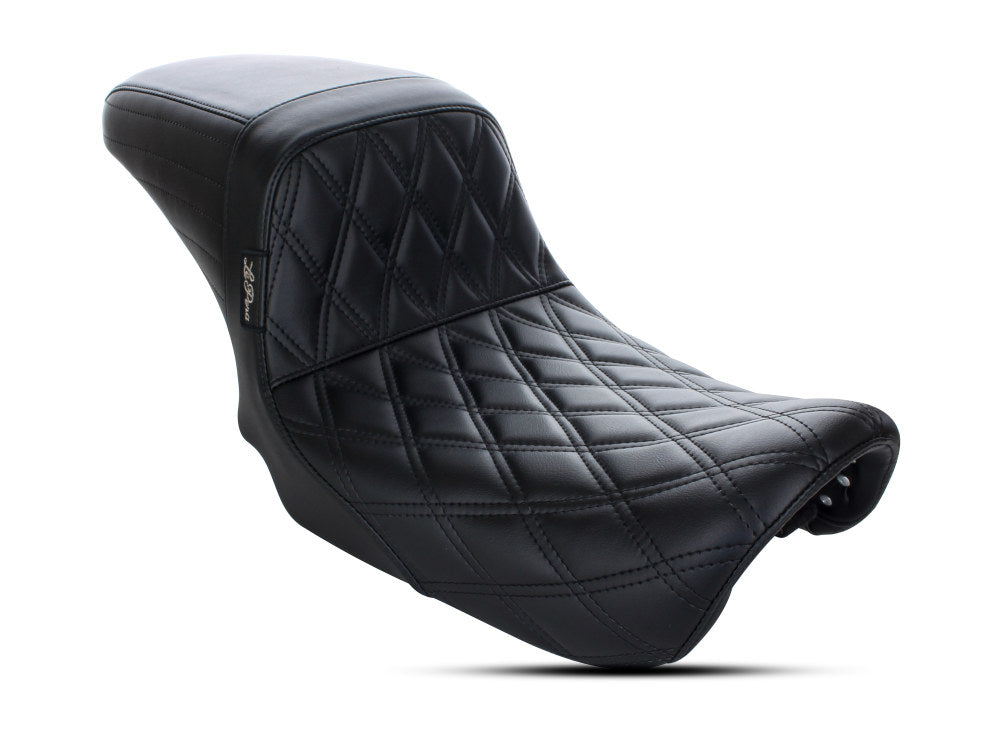 Kickflip Dual Seat with Black Double Diamond Stitch. Fits Dyna 2006-2017. LePera