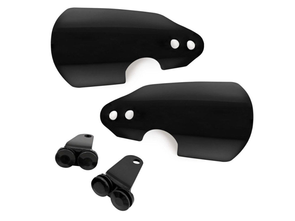 Handguards – Black. Fits Most Softail & Dyna 1996-2017 running OEM Front Indicators.