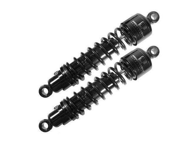 412 Series, 12in. Standard Spring Rate Rear Shock Absorbers – Black. Fits Dyna 1991-2017.
