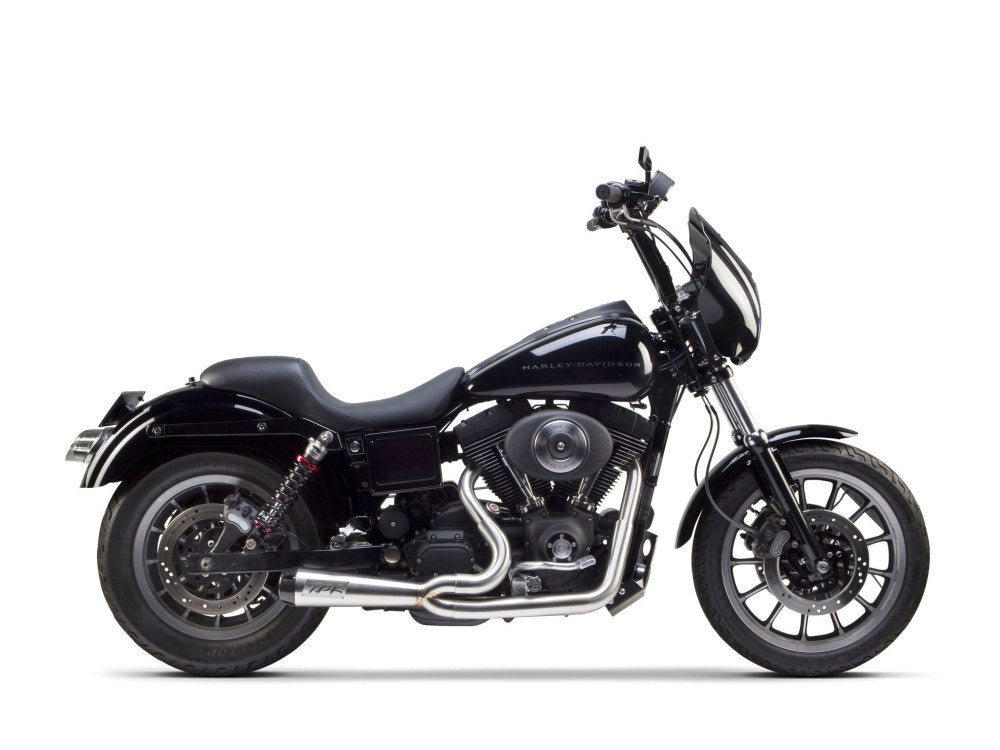 TBR Comp-S 2-into-1 Exhaust – Stainless Steel with Carbon Fiber End Cap. Fits Dyna 1991-2005