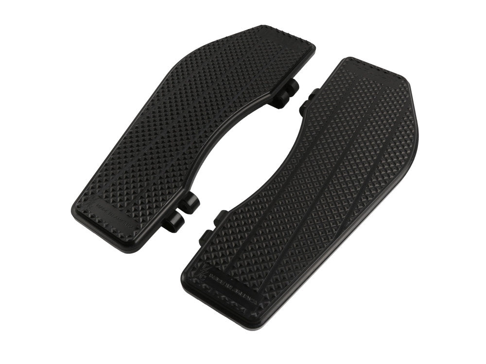 Black Bagger Rider Floorboards. Fits Touring 1982up & FL Softail 1986-2017.