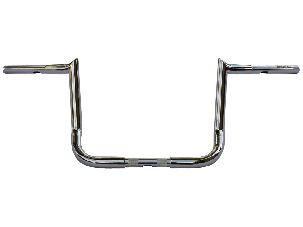 12in. X 1-1/4in. Chubby Bagger Hooked Ape Hanger Handlebar – Chrome. Fits Ultra And Street Glide Models 1996up