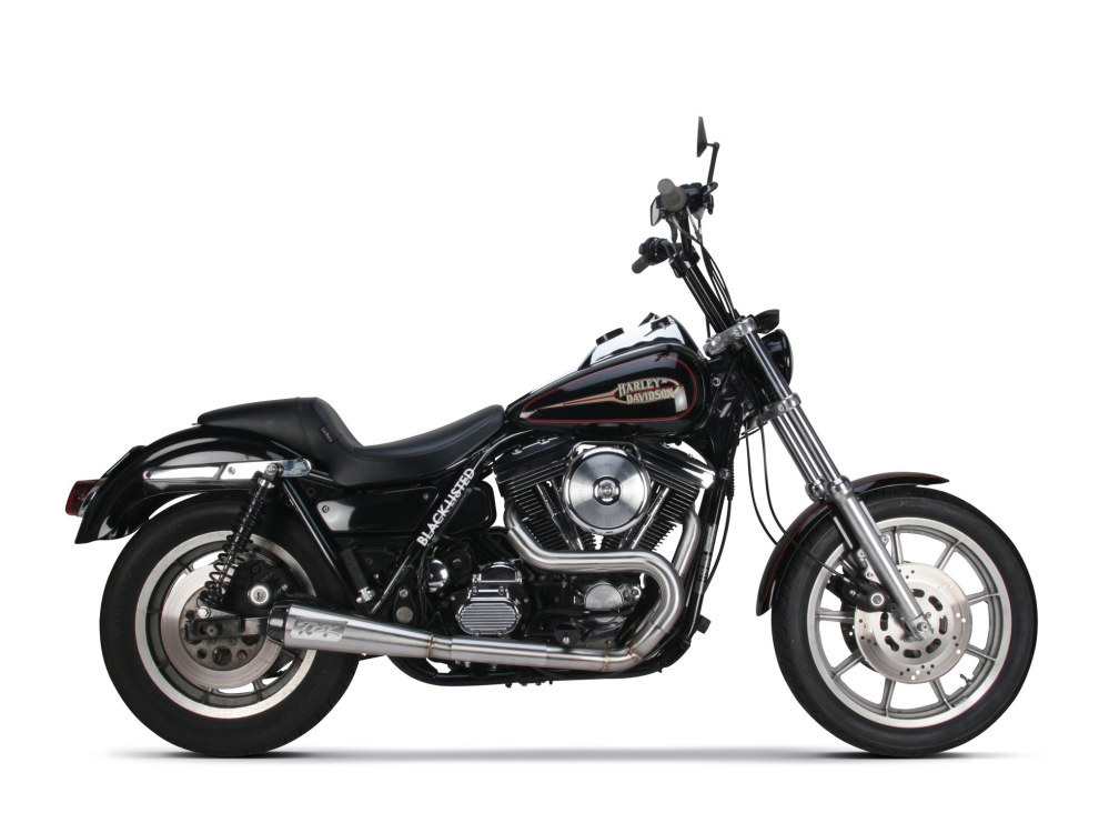 TBR Comp-S 2-into-1 Exhaust – Stainless Steel with Carbon Fiber End Cap. Fits FXR 1987-1994.