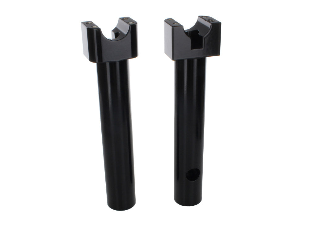 10in. Tall Savage Risers with Top Clamp – Gloss Black. Fits 1-1/4in. Handlebar.